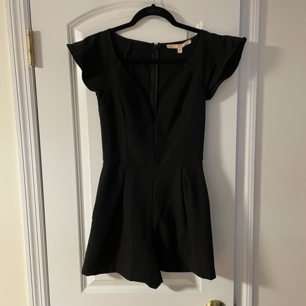Guess Flutter Sleeve Black Romper